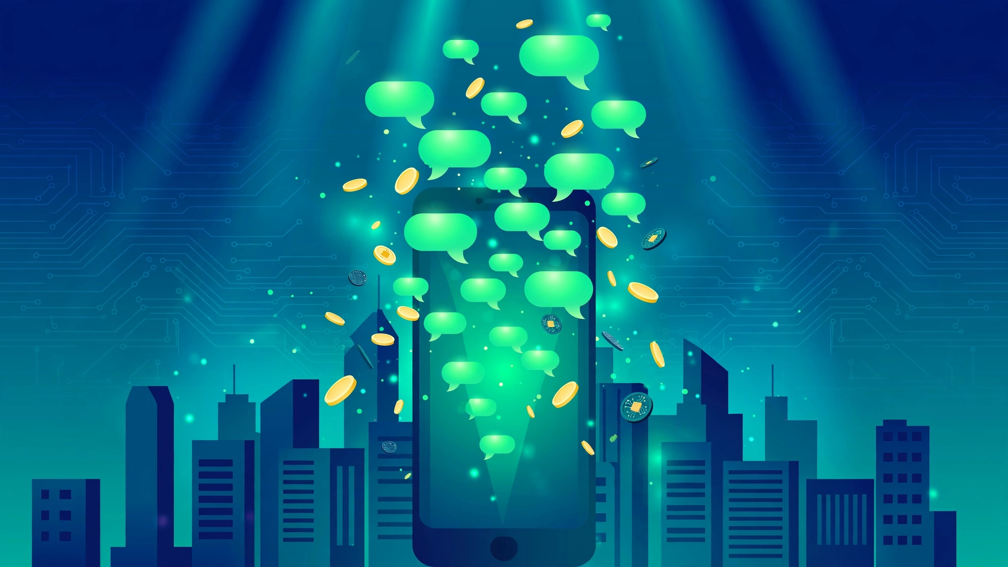 WhatsApp 企业客服对话题图