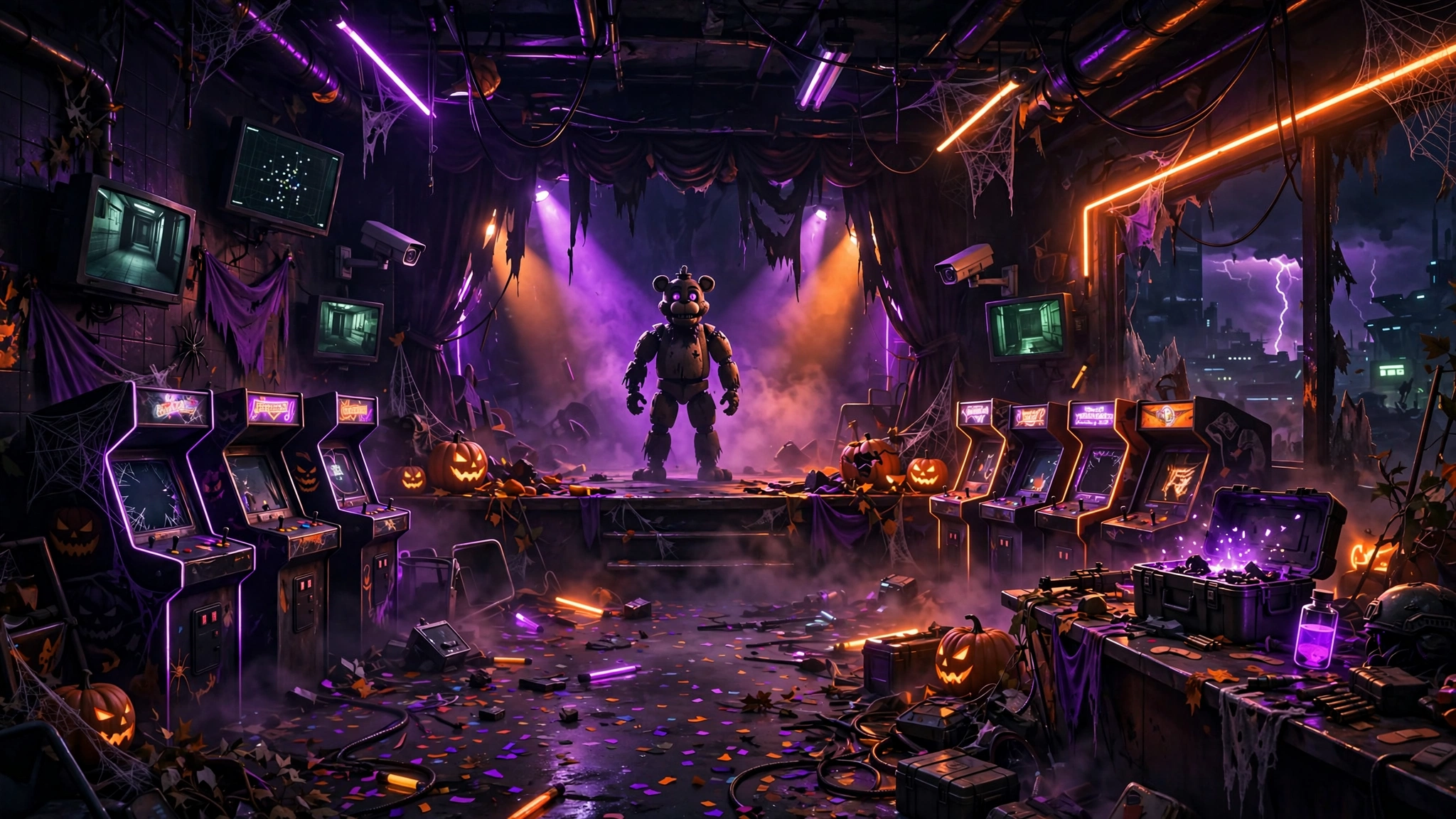 FNAF×Fortnite 万圣节联动题图