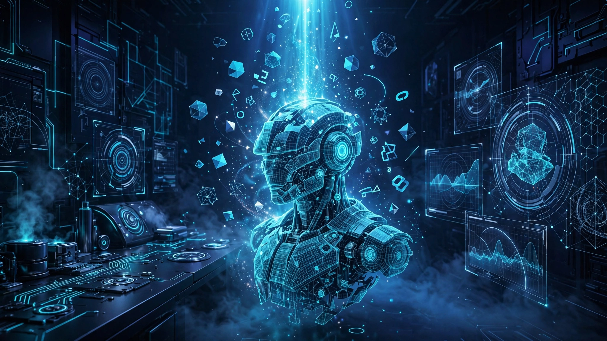 AI 3D 背景配图