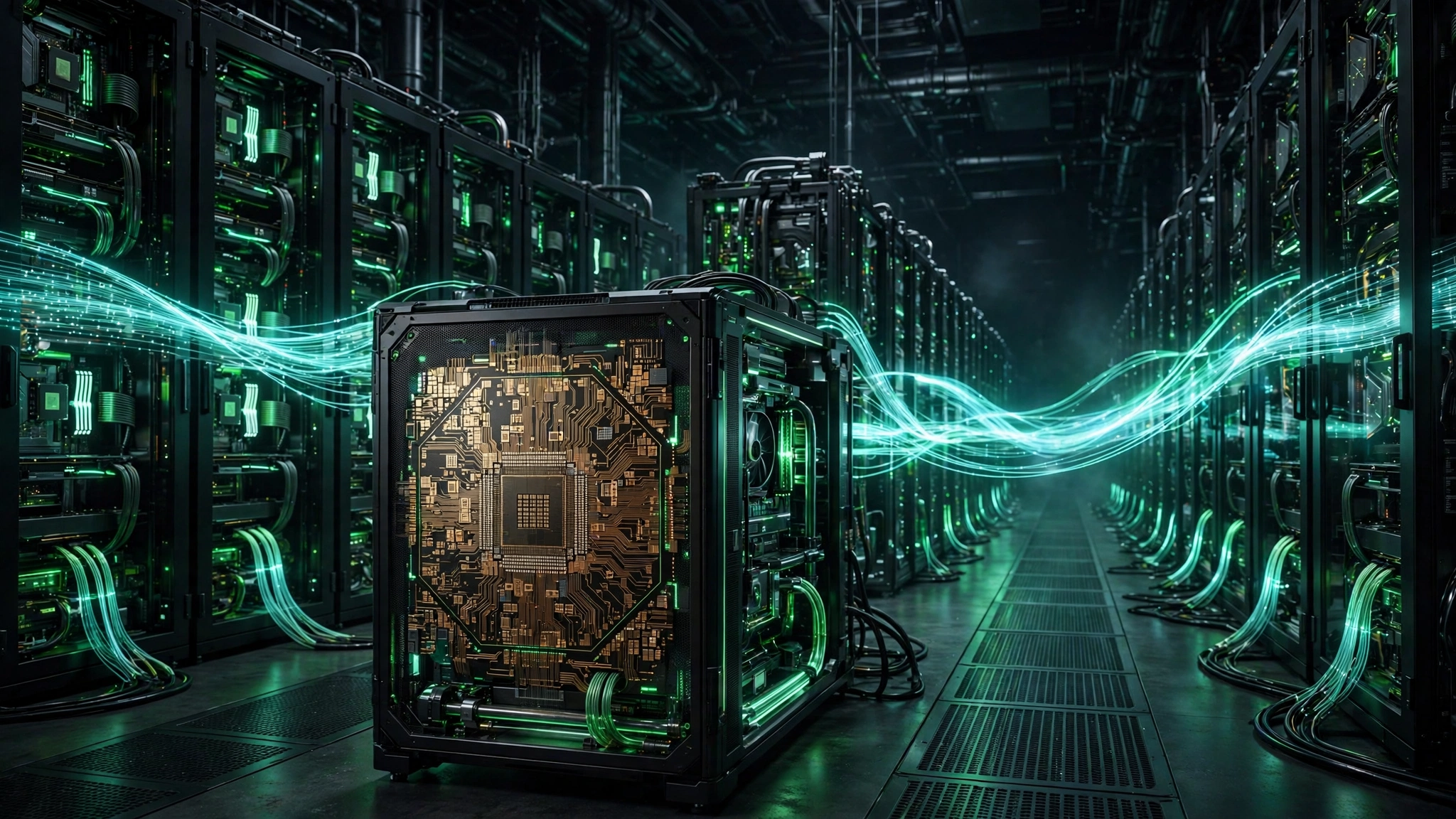 数据中心机房插画
